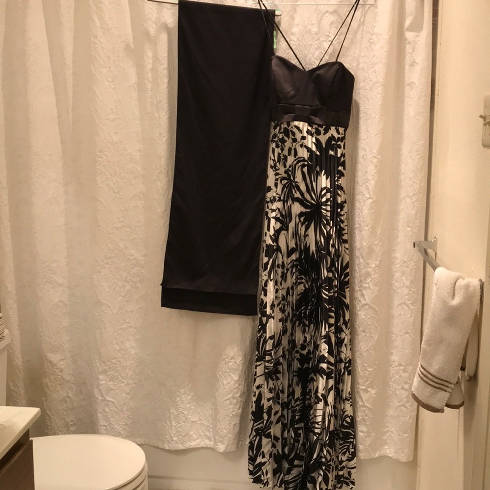 Black and white formal dress
